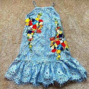 Nicole Miller Floral Lace Dress